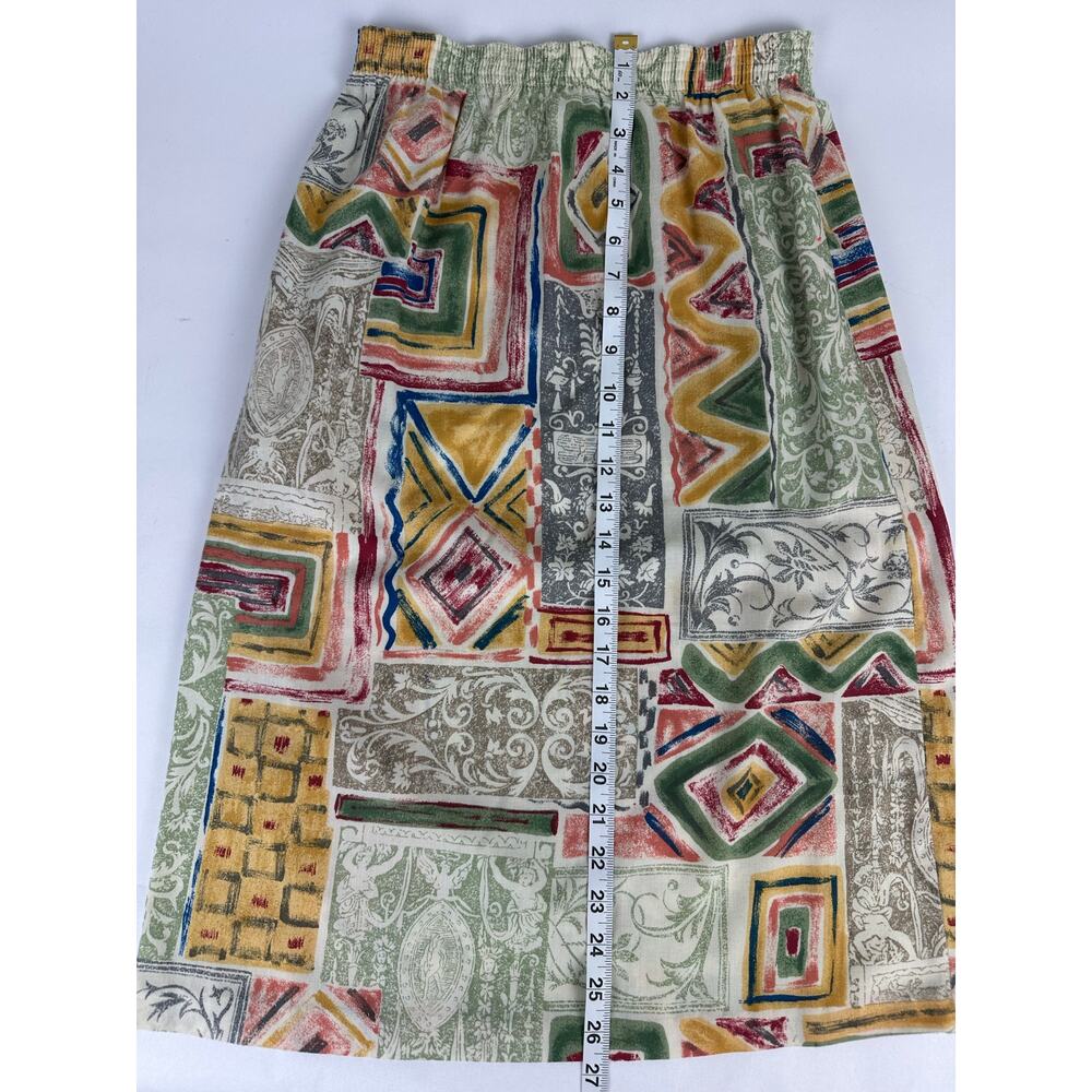 Vintage BonWorth Size Small Cotton Grecian Patchwork Skirt Set Safari Coastal - Picture 13 of 13
